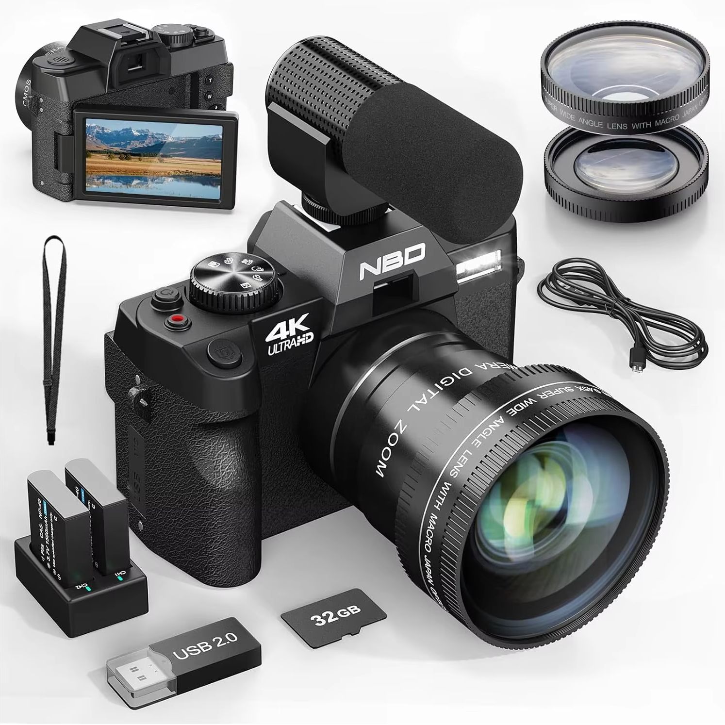 Korean Lifestyle Vlogs - NBD S100F 48MP&4K Digital Camera with