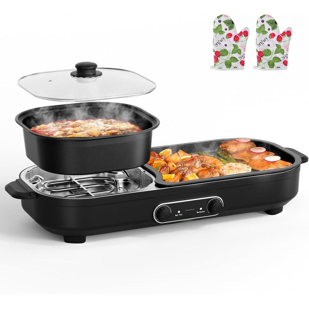 Korean Bbq Grill - 2 in 1 Hot Pot Electric
