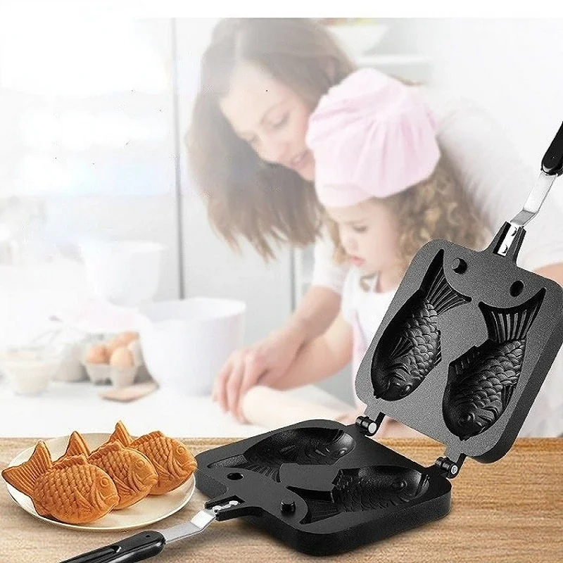 Tteokbokki Rice Cake - Kitchen Japanese Taiyaki Double Fish Shaped