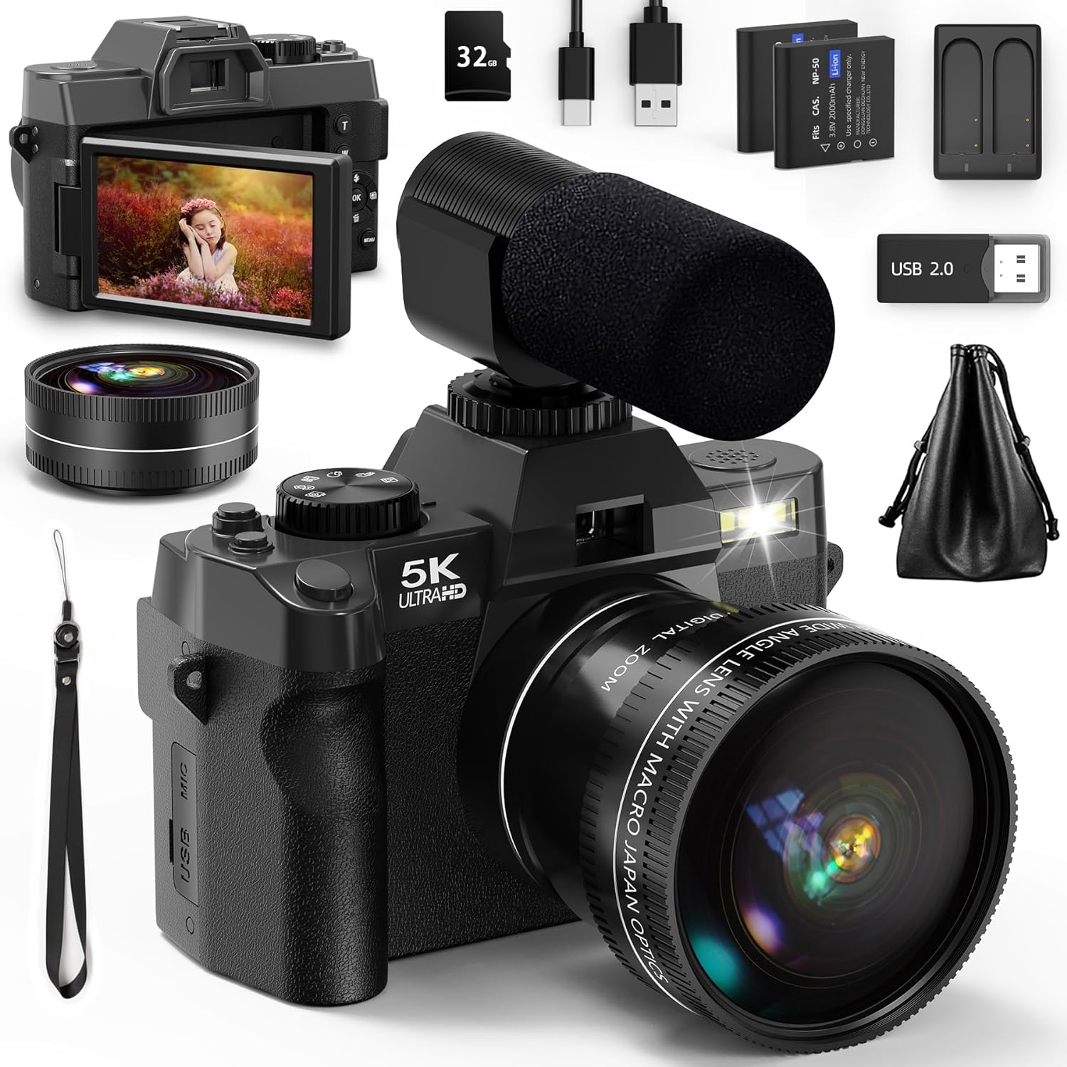 NBD 5K&48MP Digital Camera wit - огляд і ціна Korean Lifestyle Vlogs