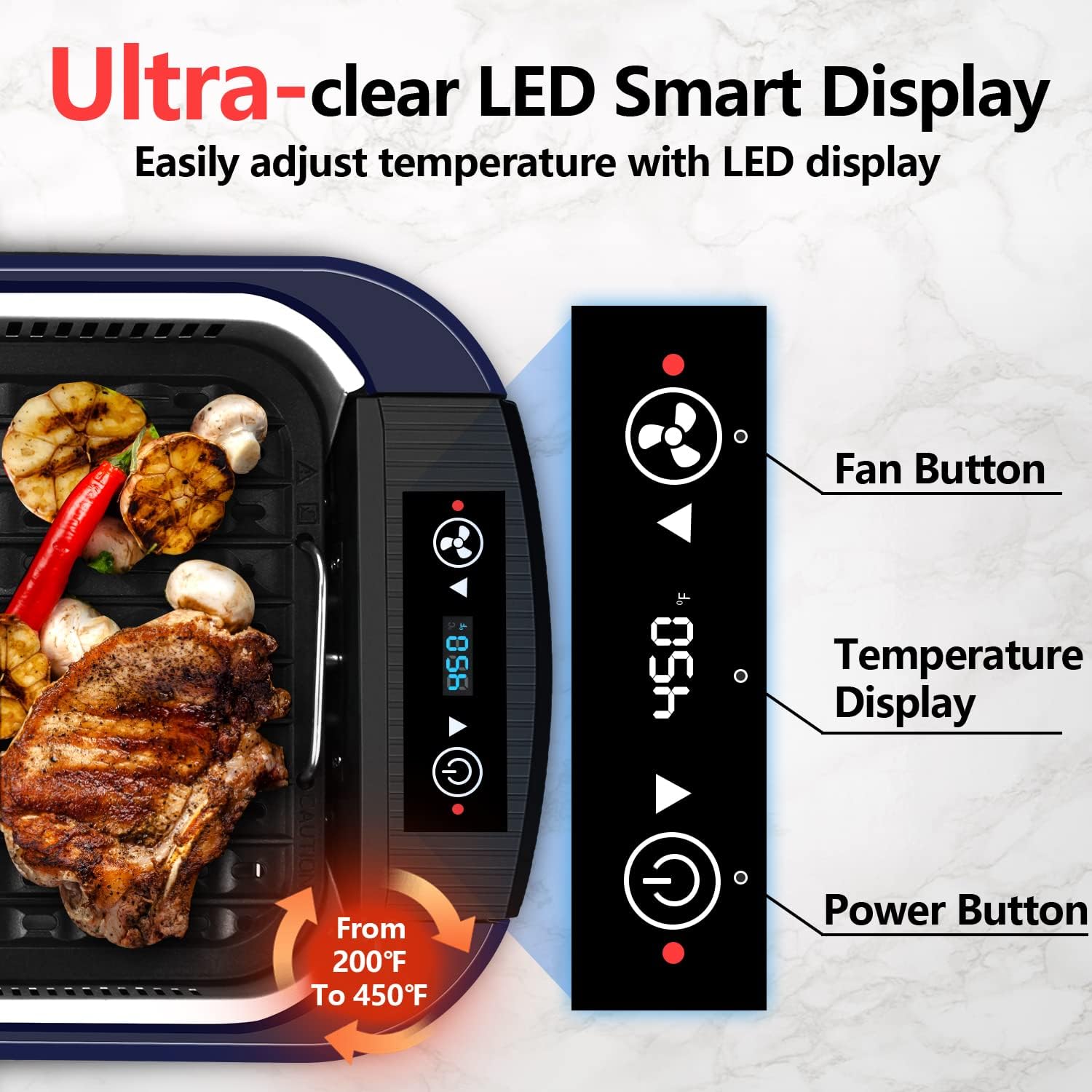 Smokeless Indoor Grill 1500W w - огляд і ціна Korean Bbq Grill