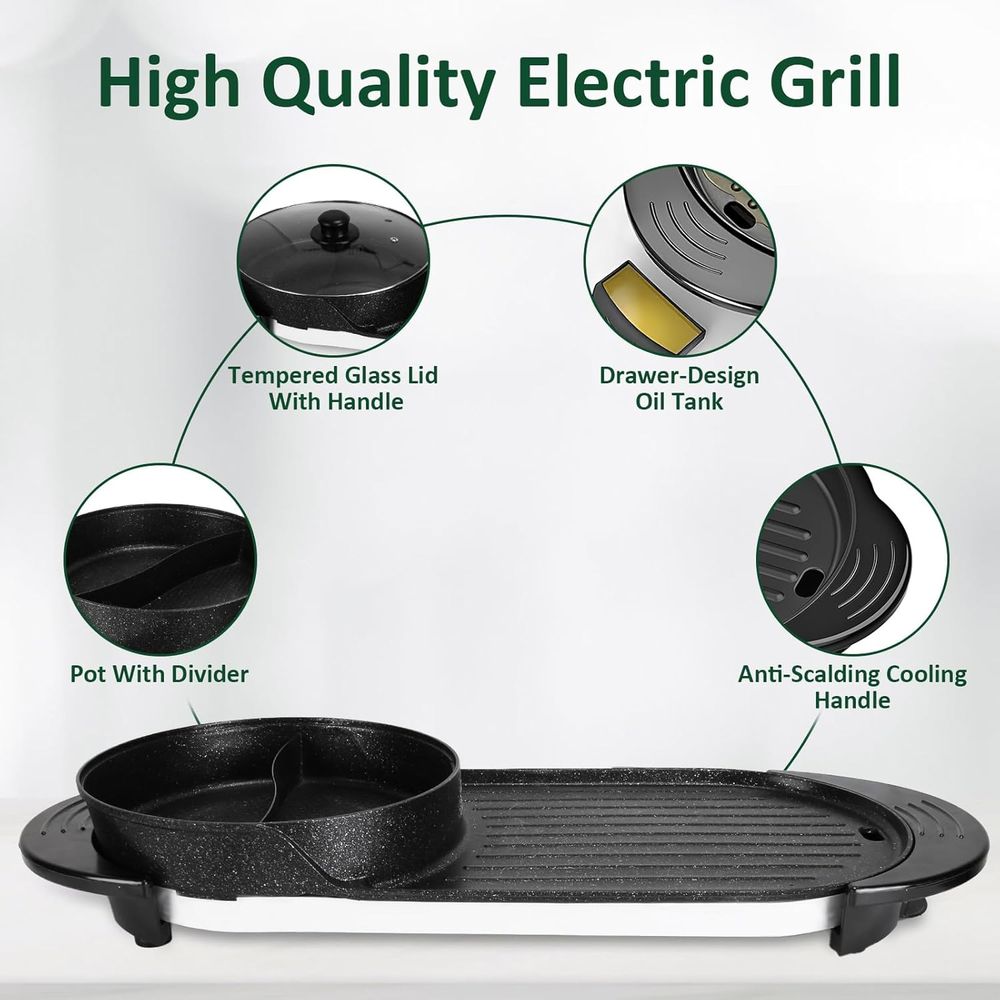 Hot Pot Electric with Grill, 2 - огляд і ціна Korean Bbq Grill