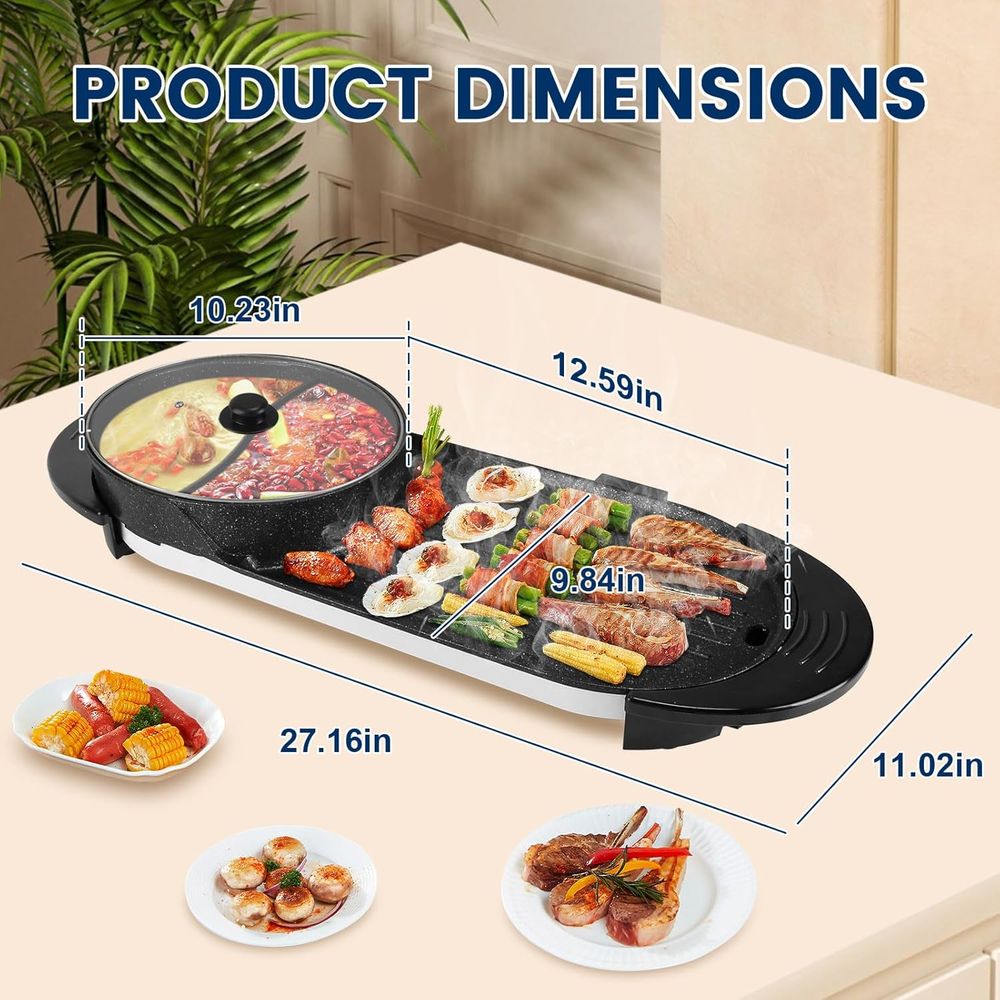Electric Hot Pot with Grill, 2 - огляд і ціна Korean Bbq Grill