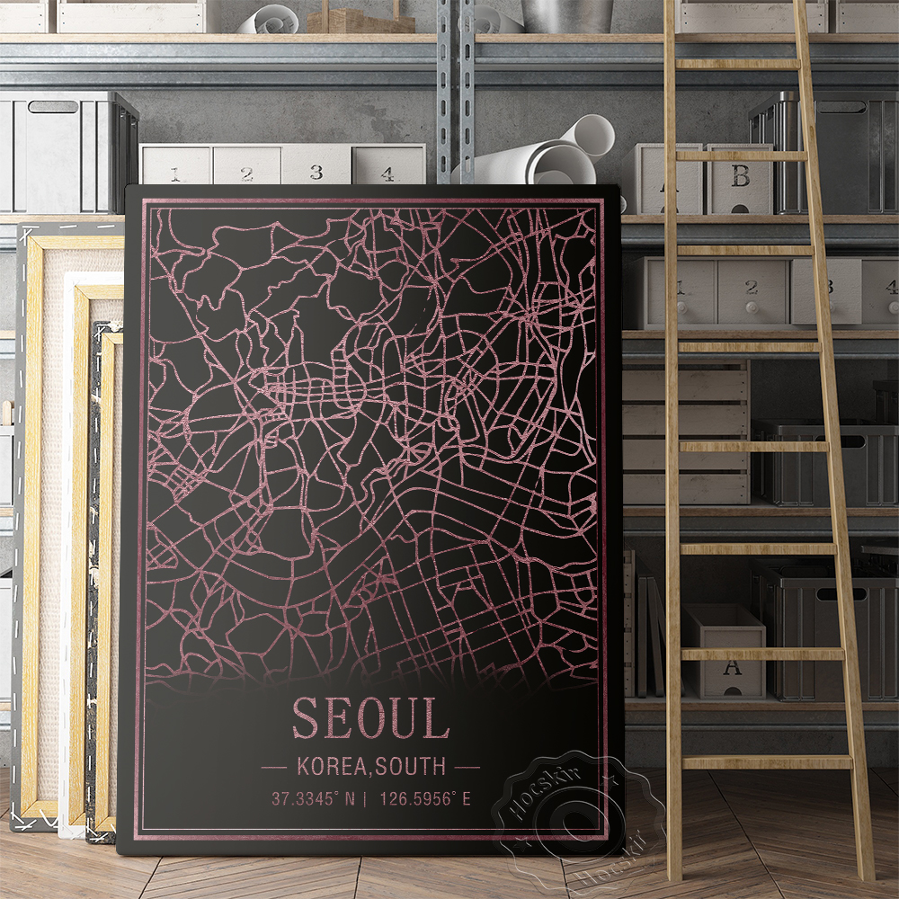 Seoul Korea South Map Art Post - огляд і ціна South Korea Lifestyle