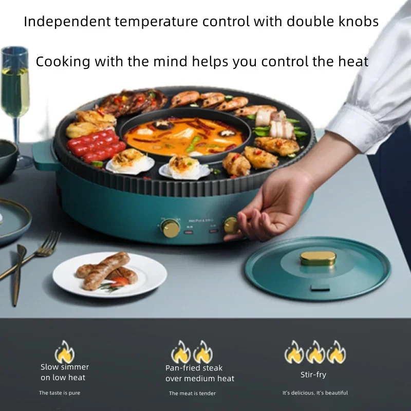 220v Home 1700W Hot Pot Electr - огляд і ціна Korean Bbq Grill