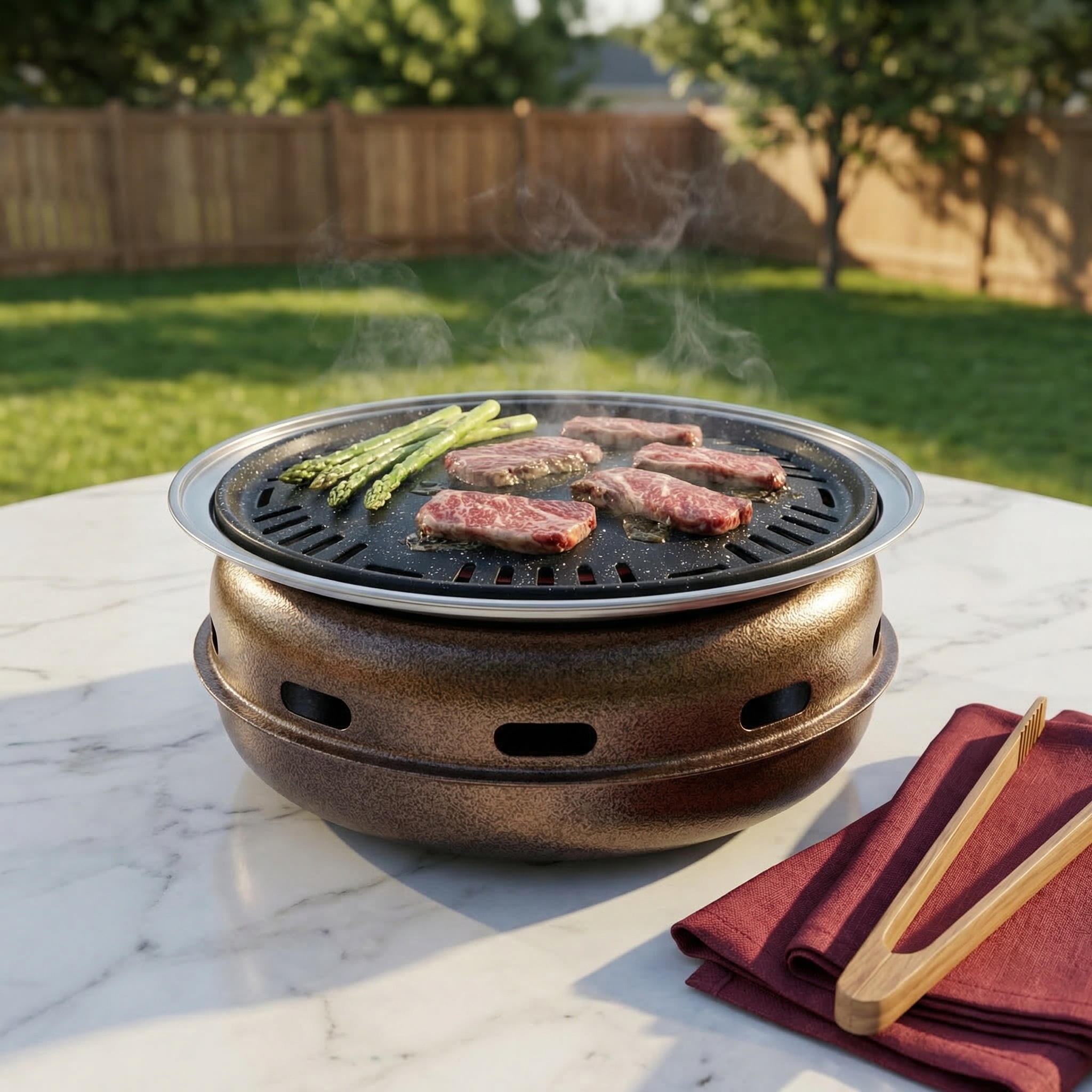 Portable Charcoal BBQ Grill, D - огляд і ціна Korean Bbq Grill